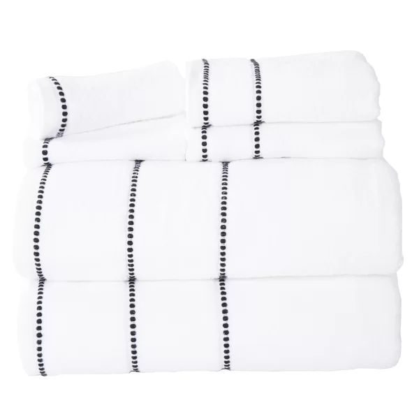 6-Piece Cotton Towel Set - Bathroom Accessories with Bath Towels, Hand Towels, and Wash Cloths | Wayfair North America