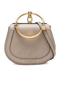 Chloe Small Nile Bracelet Bag Calfskin & Suede in Gray | FWRD 