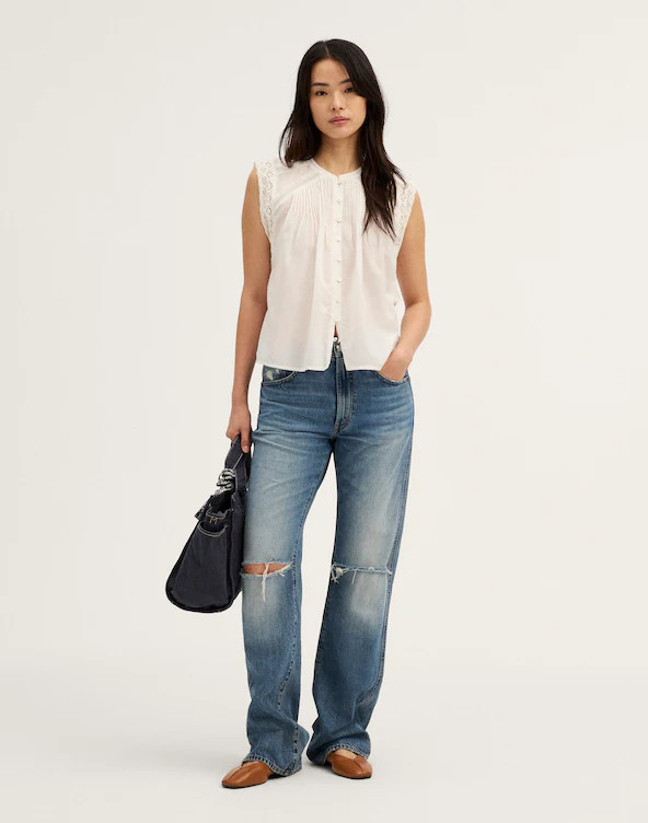 Lace-Trim Sleeveless Top | Madewell
