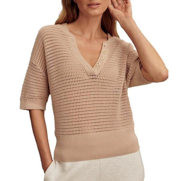 Women's Varley Callie Knit Henley Small Moonlight | Scheels Sports