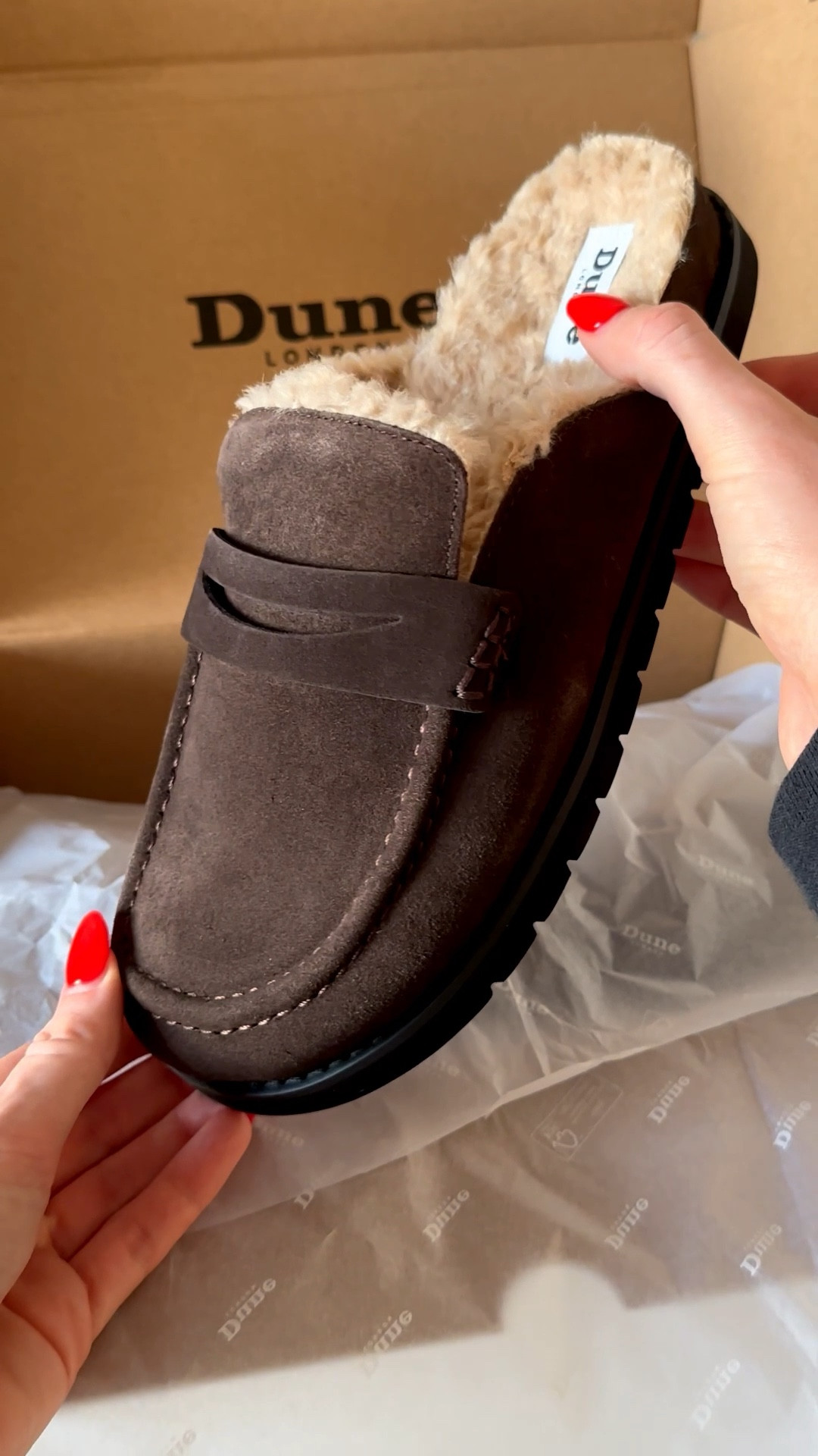 Unbox my Dune brown suede backless loafers with me - my first autumn/winter purchase 🍂

#LTKautumn #LTKuk #LTKshoes