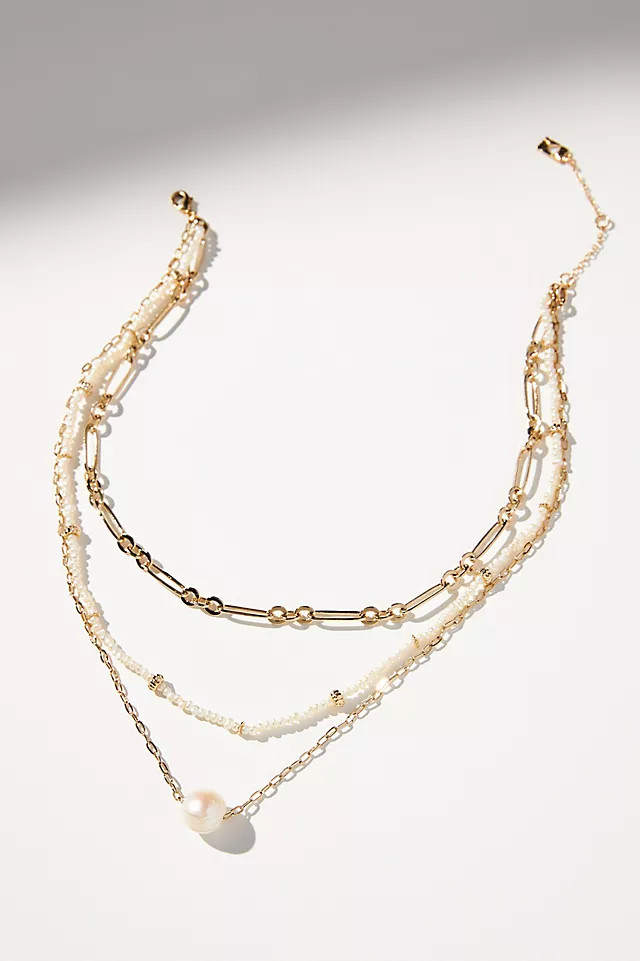 Dainty Layered Pearl Necklace | Anthropologie (US)