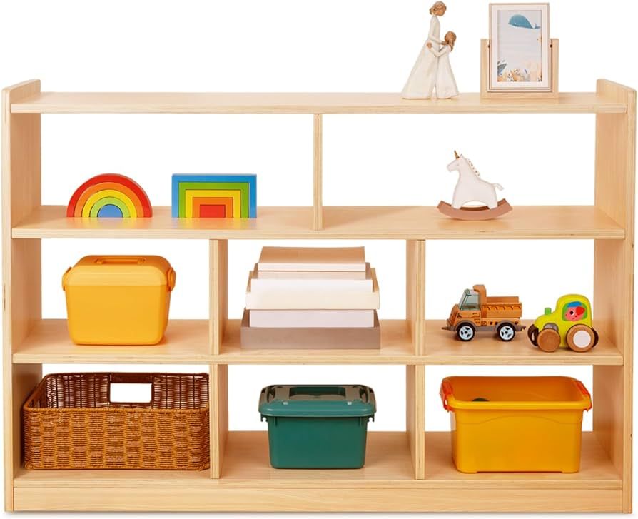 OOOK Montessori Shelf Toy Organizers and Storage, 8-Compartment Wood Storage Cabinet, Montessori ... | Amazon (US)