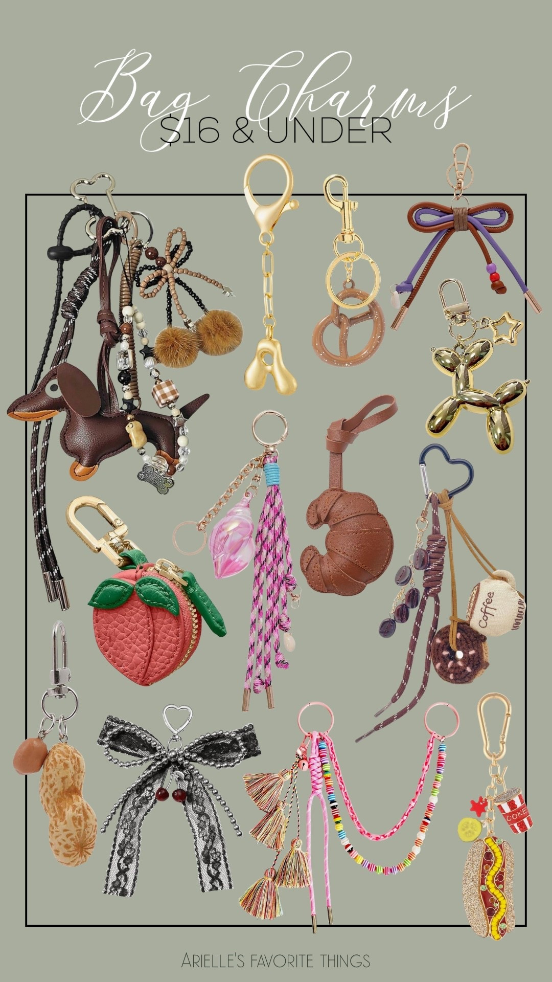 ✨ Bag Charms $16 & Under ✨

These adorable bag charms are the perfect way to add a little flair to your tote, backpack, or keys — and they make great stocking stuffers or small gifts! From cute bows and puffballs to coffee cups, croissants, and playful pops of color, each one adds instant personality without breaking the bank. 

Perfect for gifting, stocking stuffers, collecting, or treating yourself.

#BagCharms #LTKFindsUnder20 #AffordableGifts #StockingStuffers #AccessoryEdit #LTKGiftGuide #LTKHoliday

#LTKItBag #LTKGiftGuide #LTKStyleTip