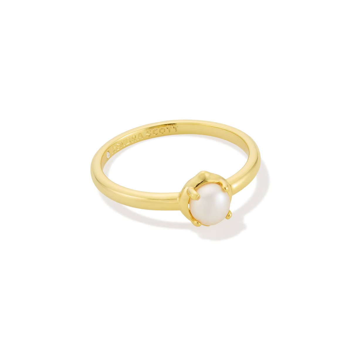Kendra Scott Henley Pearl Band Ring - Pearl/Gold Size 8 | Target
