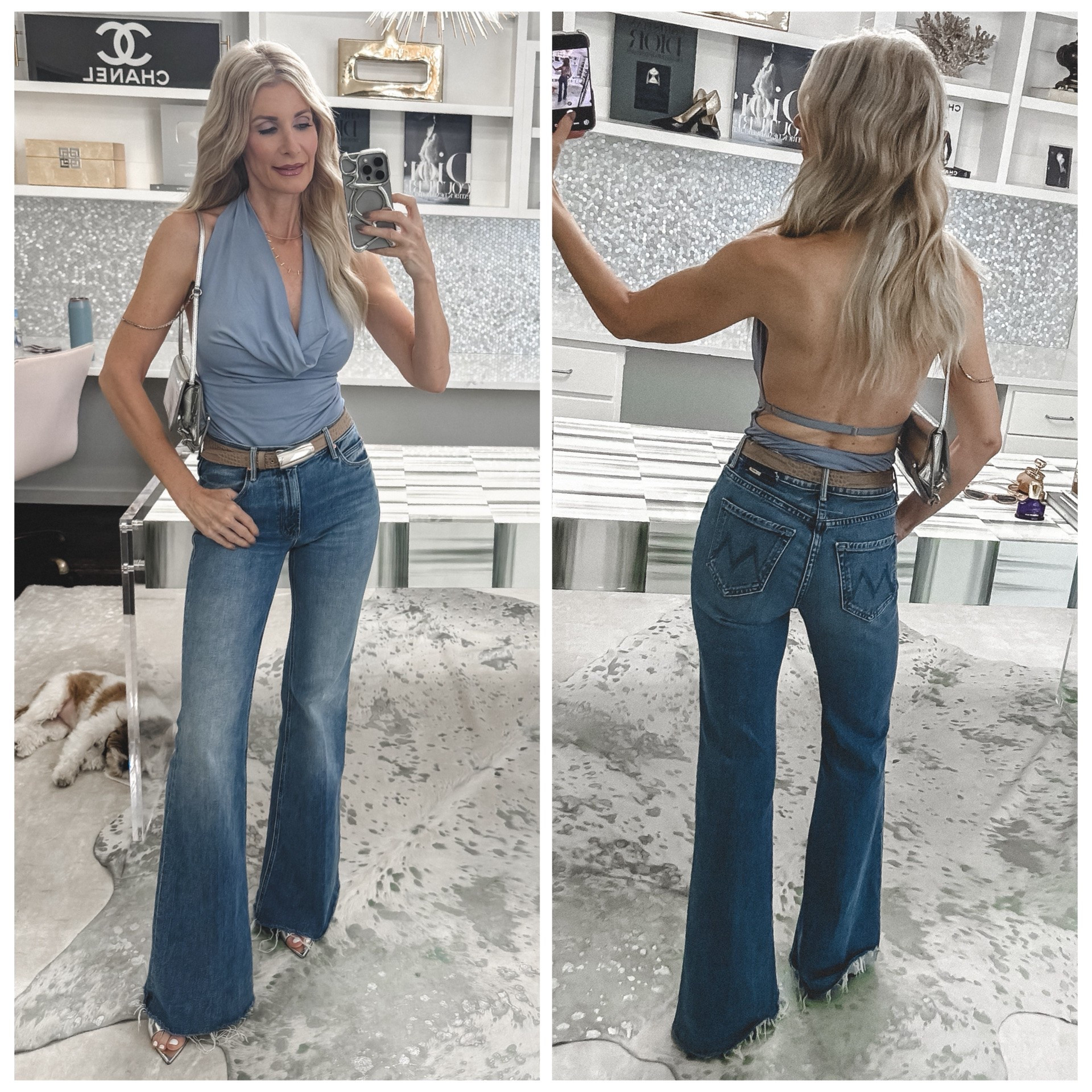 Subtly sexy date night top styled with the most flattering jeans for an elevated going-out look that still feels chic and effortless.

The blue halter neckline and open-back detail make this top so good for date night or girls’ night out. I’m wearing an XS in the top and a size 24 in the denim. #LTKStyleTip #DateNightOutfit #GoingOutTop 

 

#LTKOver40 #LTKootd #LTKSeasonal #LTKOver40