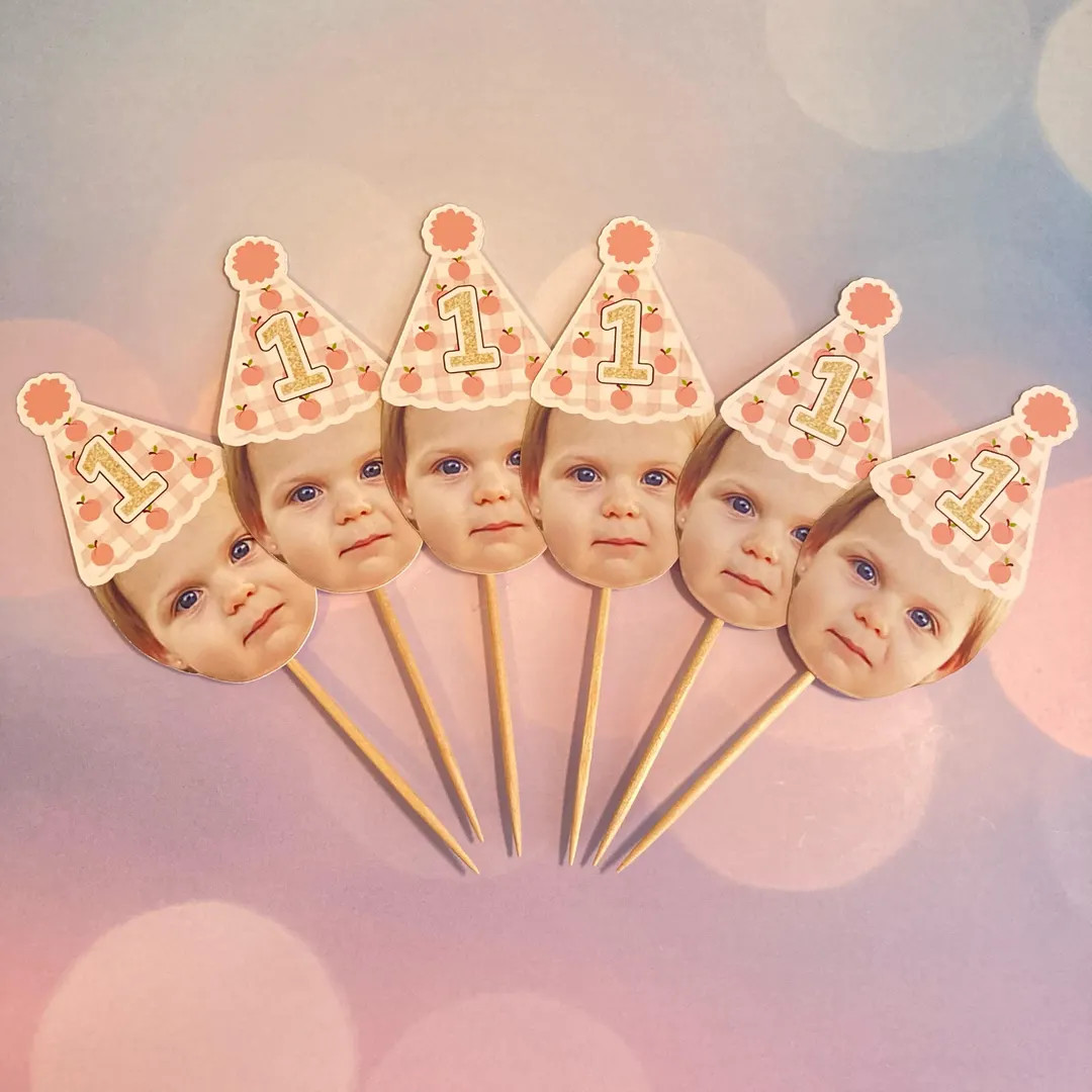 One Sweet Peach Cupcake Toppers, Sweet as a Peach, Sweet to Be One, Sweet First Birthday Decor, C... | Etsy (US)