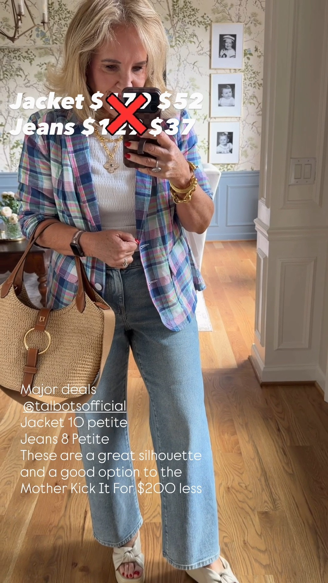 Jacket size 10 petite 
Tee size medium 
Jeans size 8 petite 
10% off my bag code NANETTE

#LTKOver40 #LTKootd #LTKPetite

#LTKSeasonal

#LTKSaleAlert