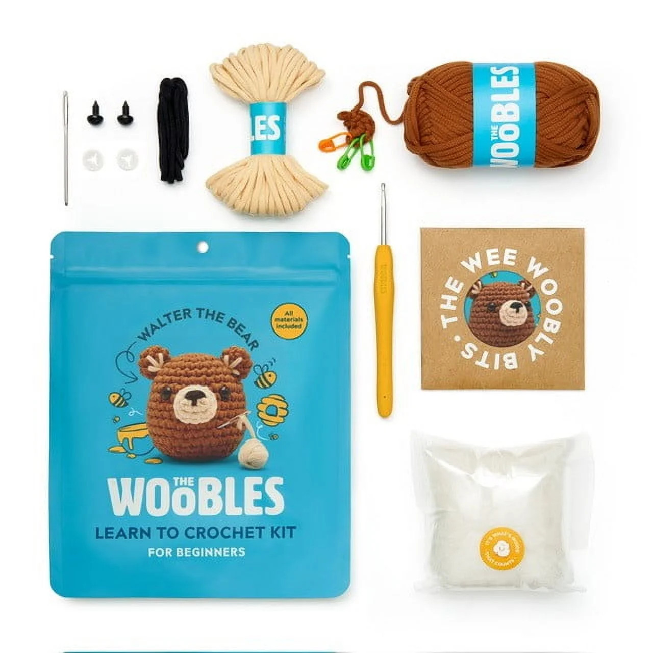 The Woobles Beginner Crochet Amigurumi Kits - Bear | Walmart (US)