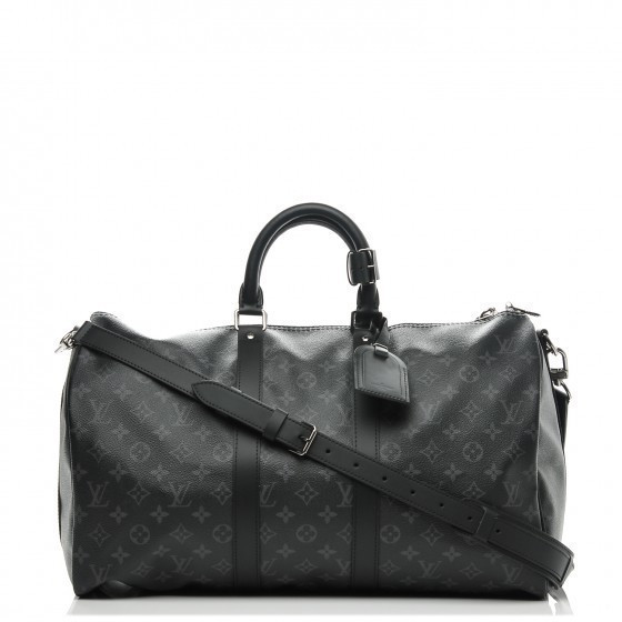 Women's Louis Vuitton Keepall Bandouliere Monogram Eclipse 45 Black/Grey | StockX