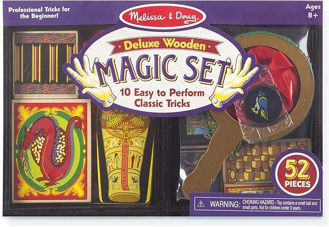 Melissa & Doug Deluxe Solid-Wood Magic Set With 10 Classic Tricks | Amazon (US)
