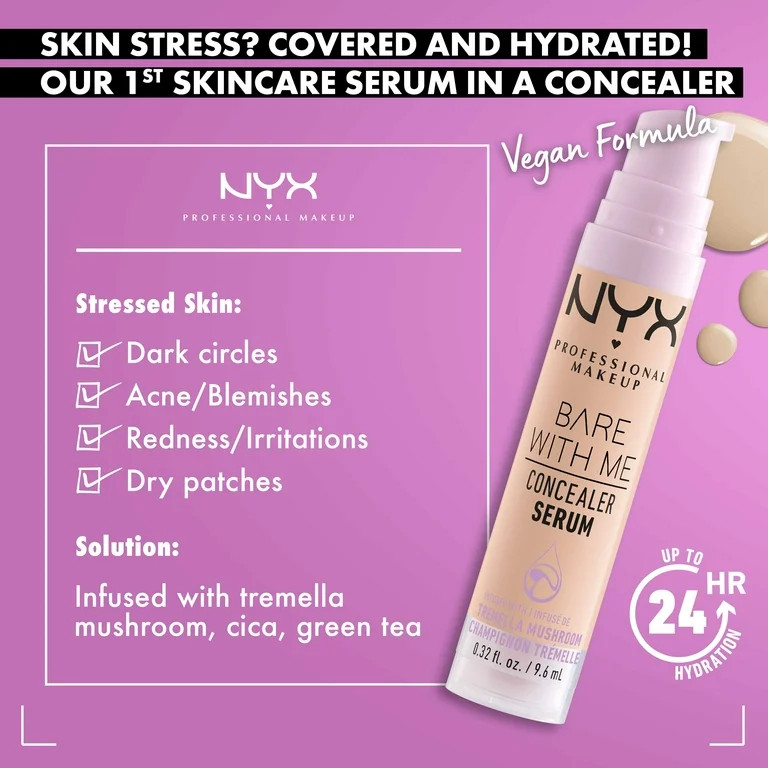NYX Professional Makeup Bare With Me Concealer Serum, Light - Walmart.com | Walmart (US)