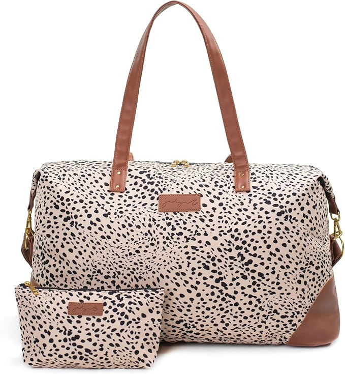 Jadyn Luna Women's Weekender Bag and Travel Duffel, Large 37 Liter Capacity (Cheetah Spot) | Amazon (US)