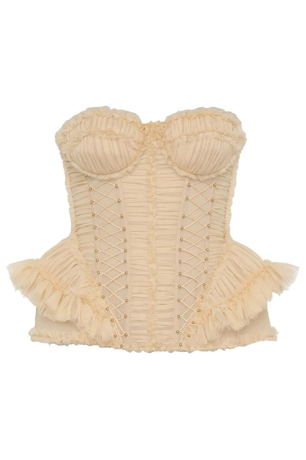 ZIMMERMANN Frayed Rebellion corset - Neutrals | Farfetch Global