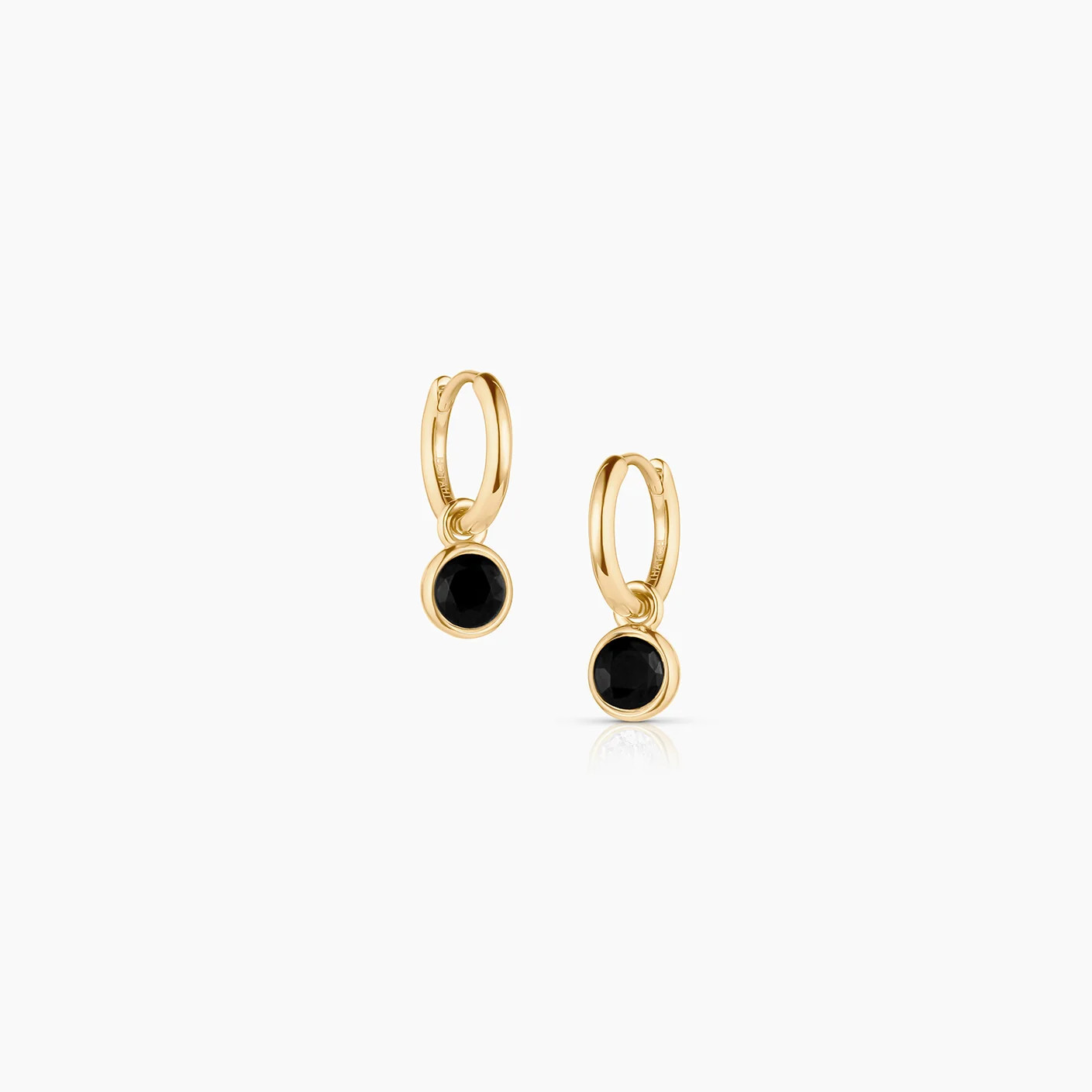 Dottie Black Hoop Earrings | Thatch