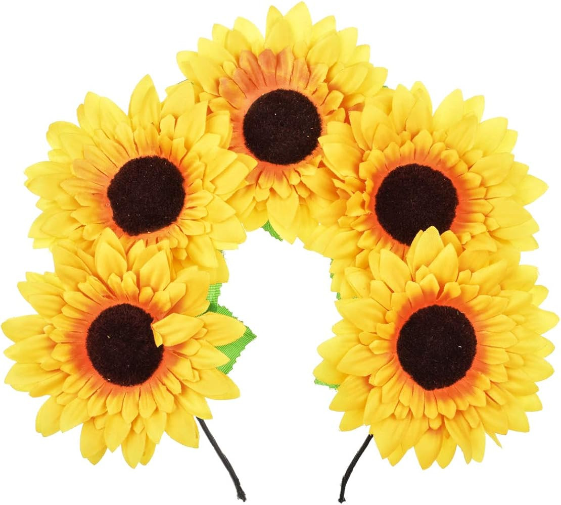 DDazzling Day of the dead floral headband dia de los muertos costume halloween flower headpiece | Amazon (US)