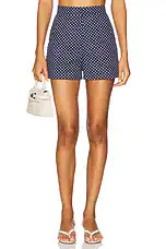 Amanda Uprichard x REVOLVE Reeves Short in Navy Polkadot from Revolve.com | Revolve Clothing (Global)