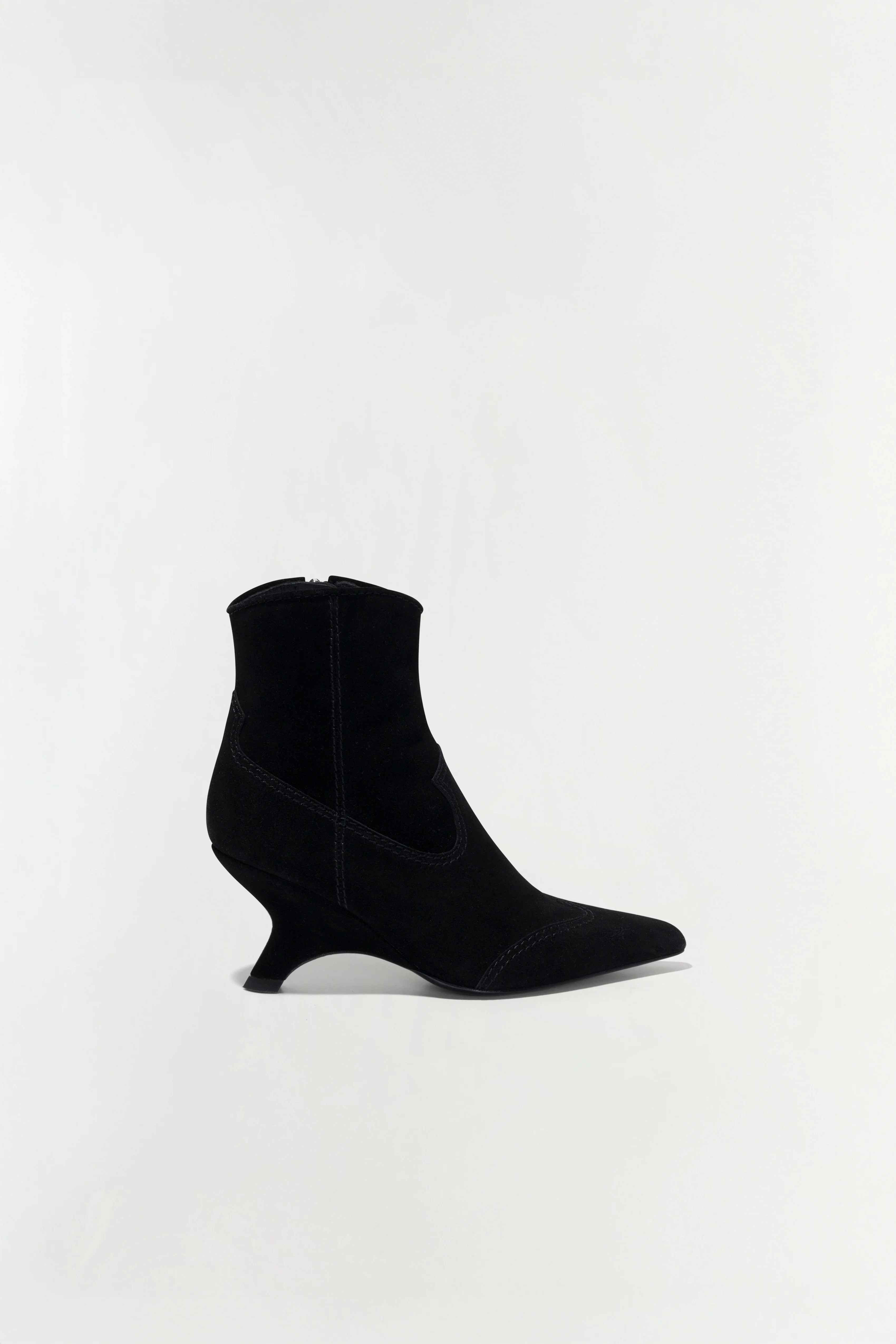 SIMKHAI Women's Shadow Suede Ankle Boot in Black, Size 40 | Simkhai