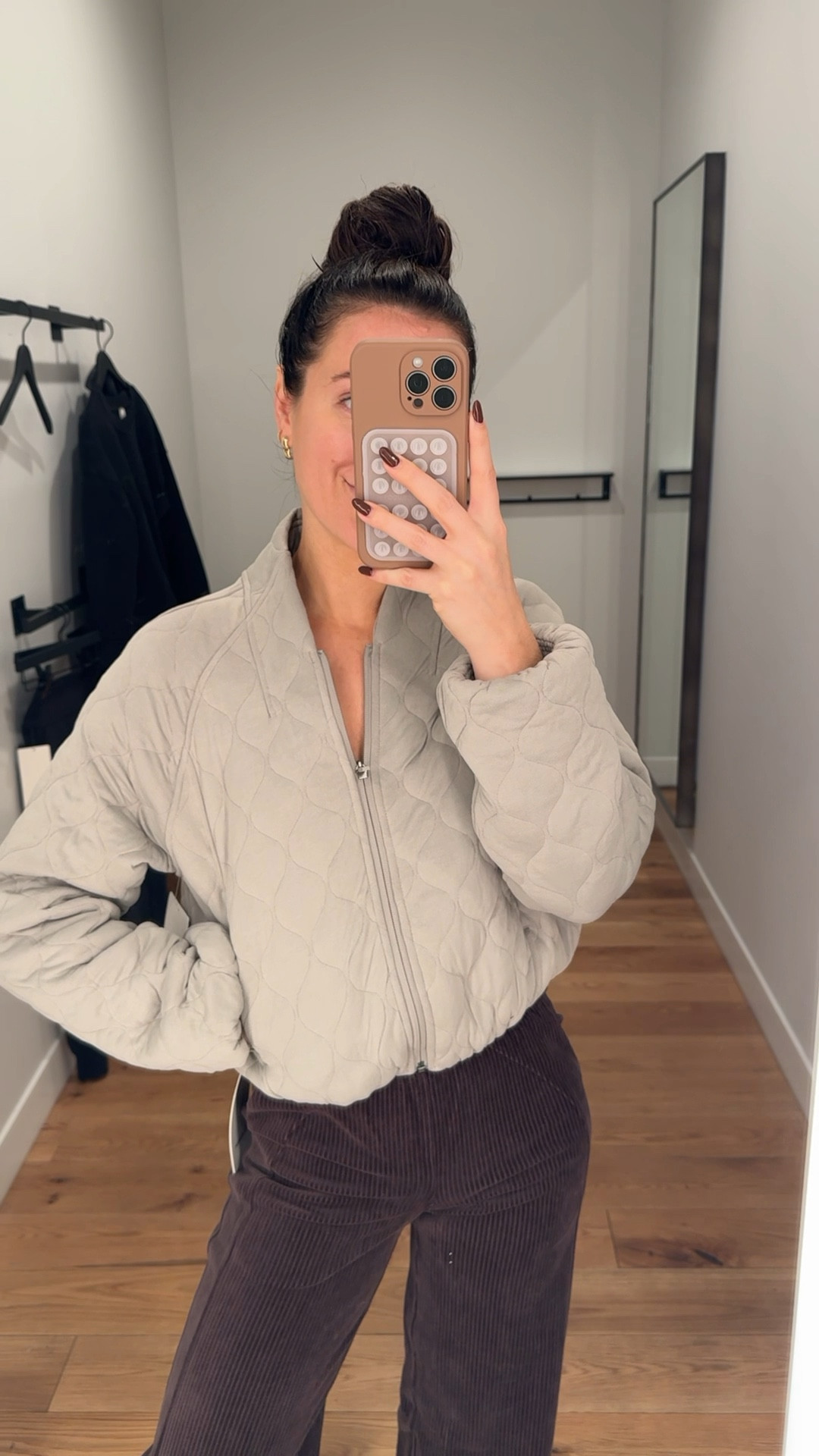 Lululemon quilted jacket. I’m wearing a size 4 in the jacket and 2 in the corduroy pants (run small) 

#LTKHoliday