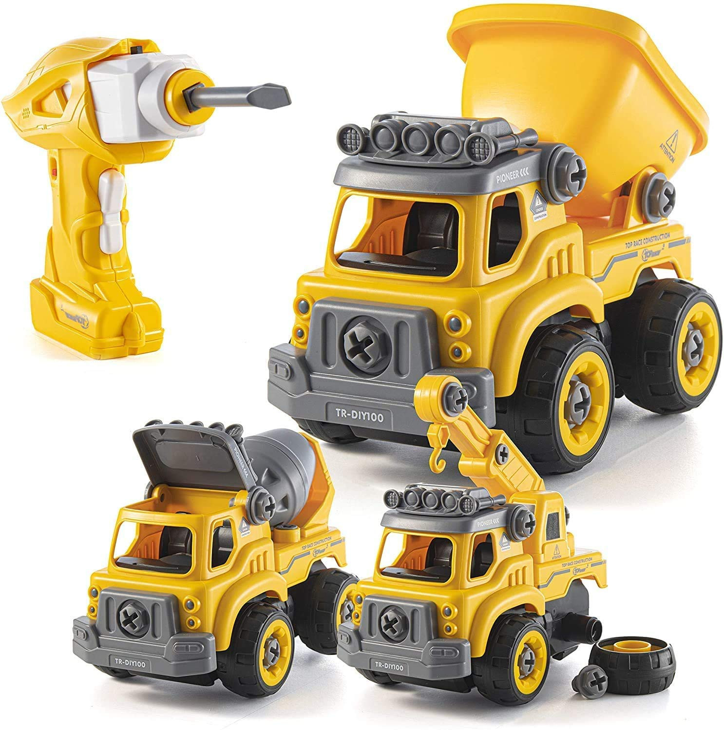 Take Apart Toys with Electric Drill | Converts to Remote Control Car | 3 in one Construction Truck T | Amazon (US)