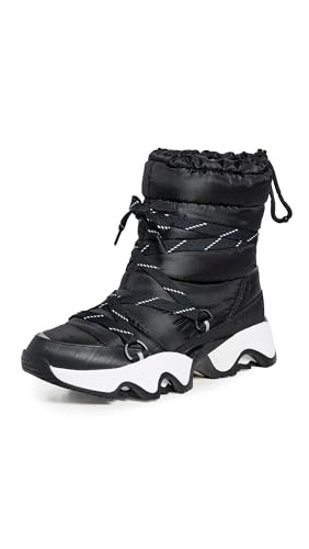 Sorel Women's Kinetic Impact NXT Boot Waterproof Shoes - Black, Sea Salt - Size 8.5 | Amazon (US)