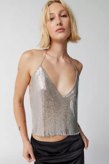 UO Gia Metal Halter Top | Urban Outfitters (US and RoW)