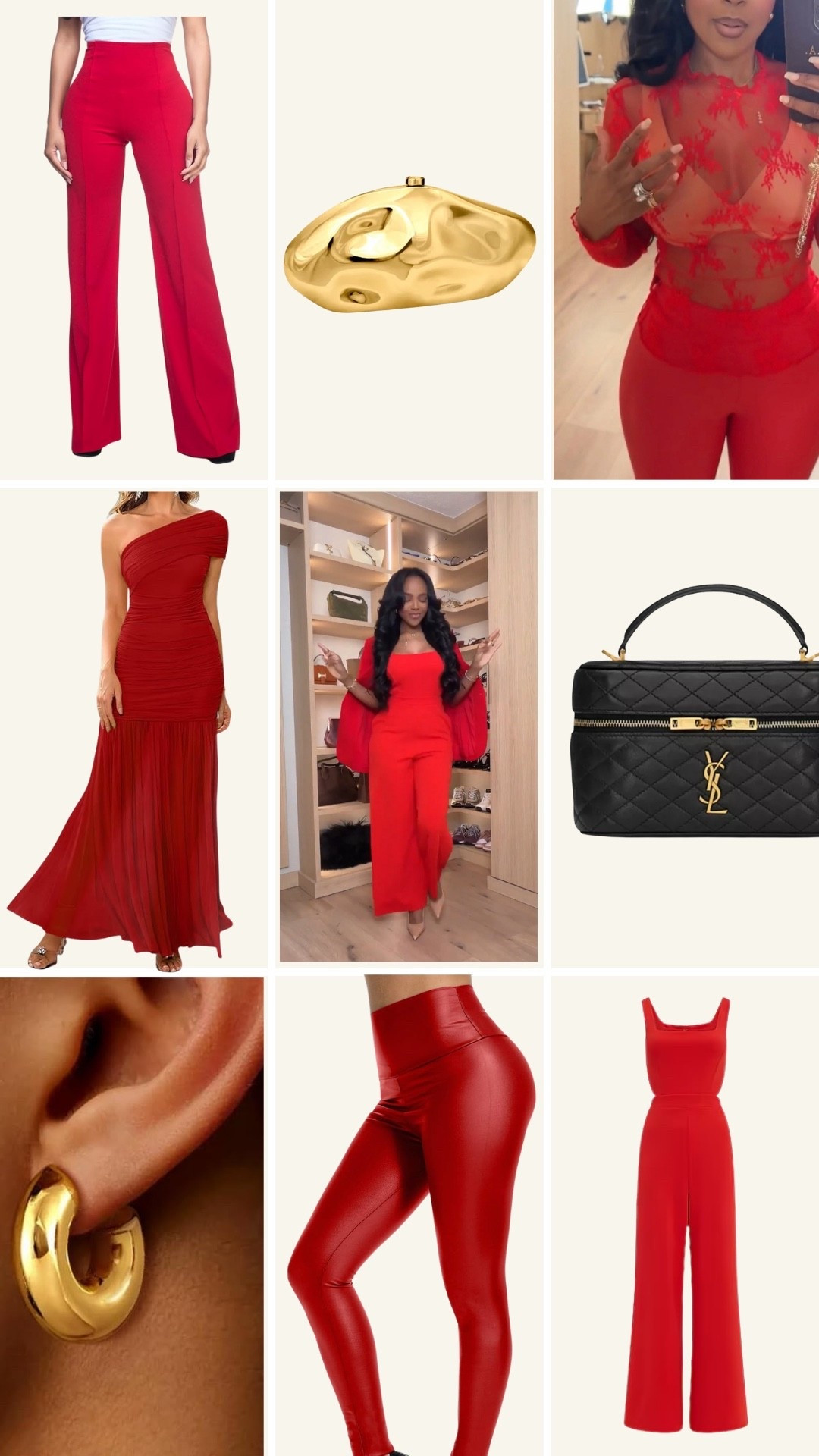 Bold reds, luxe textures, and statement accessories—this Valentine’s edit is all about mixing romance with confidence. From sculpting silhouettes to elevated shine, these pieces style beautifully together and also work styled multiple ways, so your cost per wear drops fast.

Perfect for date night, Valentine’s plans, girls’ night out, or a dressed-up dinner look.

📏 Sizing & Fit  
Top: Size Small  
Red pants & jumpsuits: 4 Long / 27 Long  
Leggings: Size Small  
If choosing cargos or sweats for a baggier look, size up to Medium.

These are timeless Valentine’s pieces you’ll rewear beyond February—mix the red bottoms with neutrals, pair the accessories with everyday outfits, and lean into a long-term shopping strategy instead of one-time looks.

Tap to get details and shop everything linked.

Red outfit ideas, Valentine’s Day outfits, statement accessories, red pants outfit, Valentine fashion inspo, elevated date night looks, textured outfits, fashion finds, affordable luxe style.

Follow me on Instagram and YouTube @kirasfashionfinds

#LTKgrwm