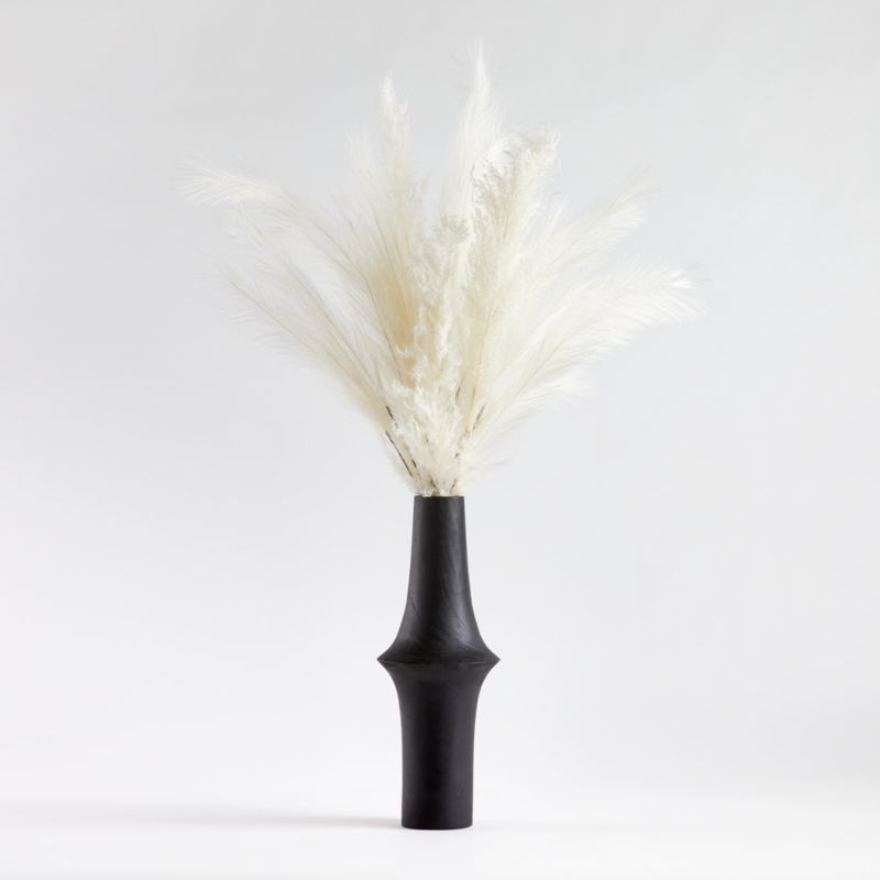 Arllon Black Wood Vase Artificial Floral Arrangement - Faux Grasses | Crate and Barrel | Crate & Barrel