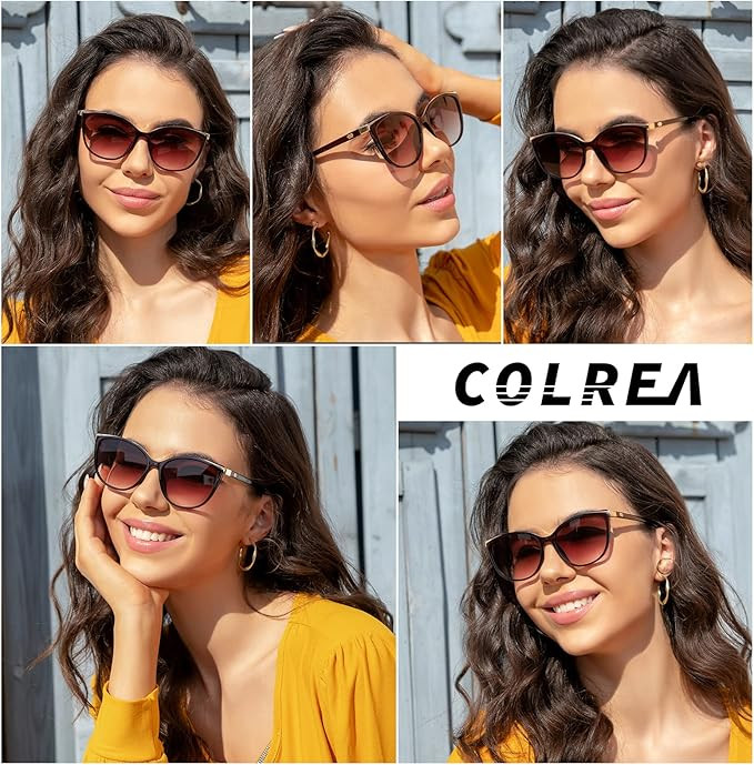 Colrea Trendy Cat Eye Sunglasses for Women Fashion Cateye UV400 Protection Glasses CL22017 | Amazon (US)