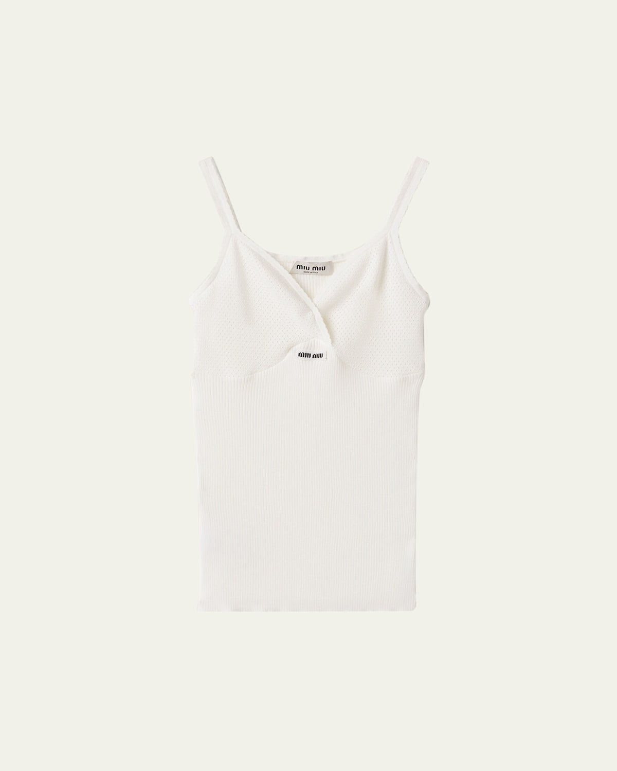 Pointelle V-Neck Tank Top | Bergdorf Goodman