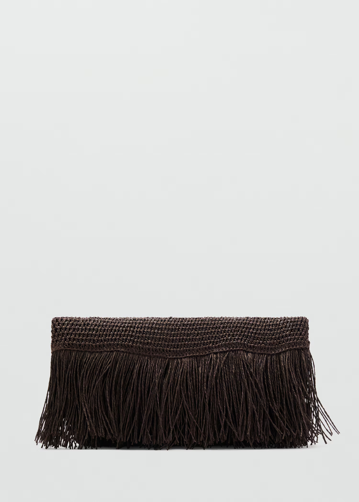 Natural fibre handbag with fringes - Women | MANGO United Kingdom | MANGO (UK)