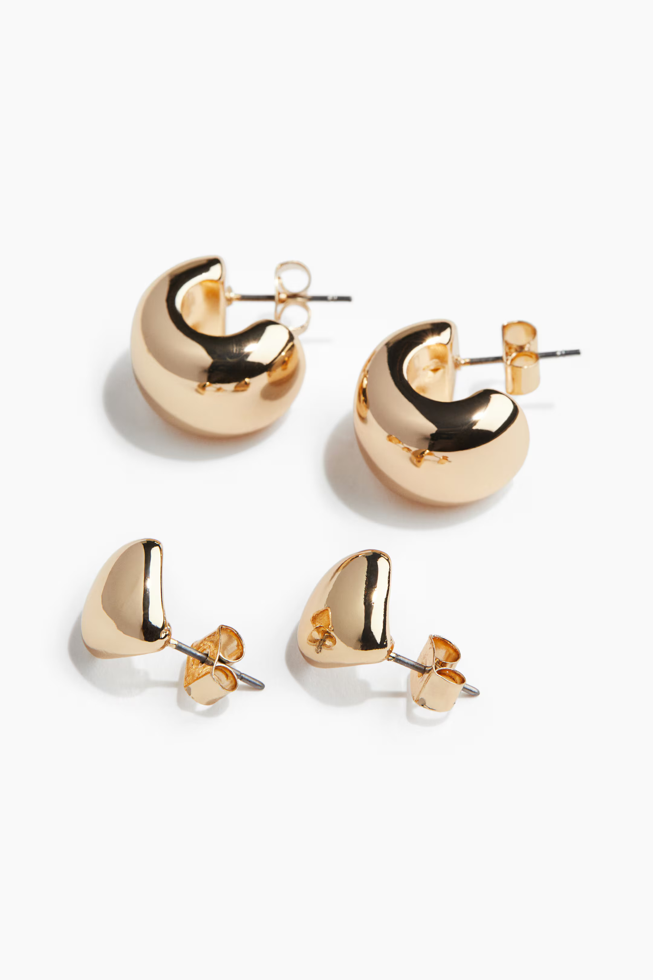 2 Pairs Earrings - Gold-colored - Ladies | H&M US | H&M (US + CA)