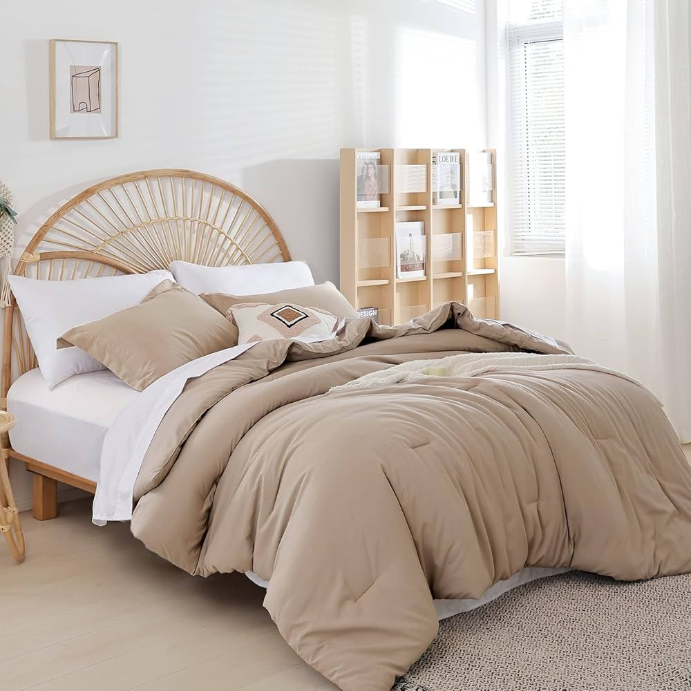 weigelia King Size Comforter Set Boho Taupe Comforter Set Bed in a Bag Bedding Set 7PC King Comfo... | Amazon (CA)