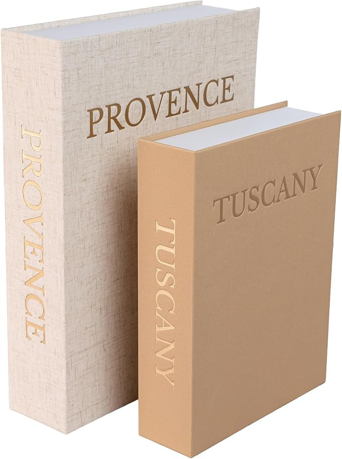 Flaxen Decorative Books for Home Decor – Faux Book Storage Box Set with Magnetic Closure & Line... | Amazon (US)