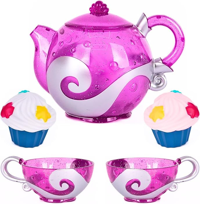 Princess Tea & Treats Water Toy Set - Girls Bath & Pool Tea Party Playset - Teapot, 2 Tea Cups, a... | Amazon (US)