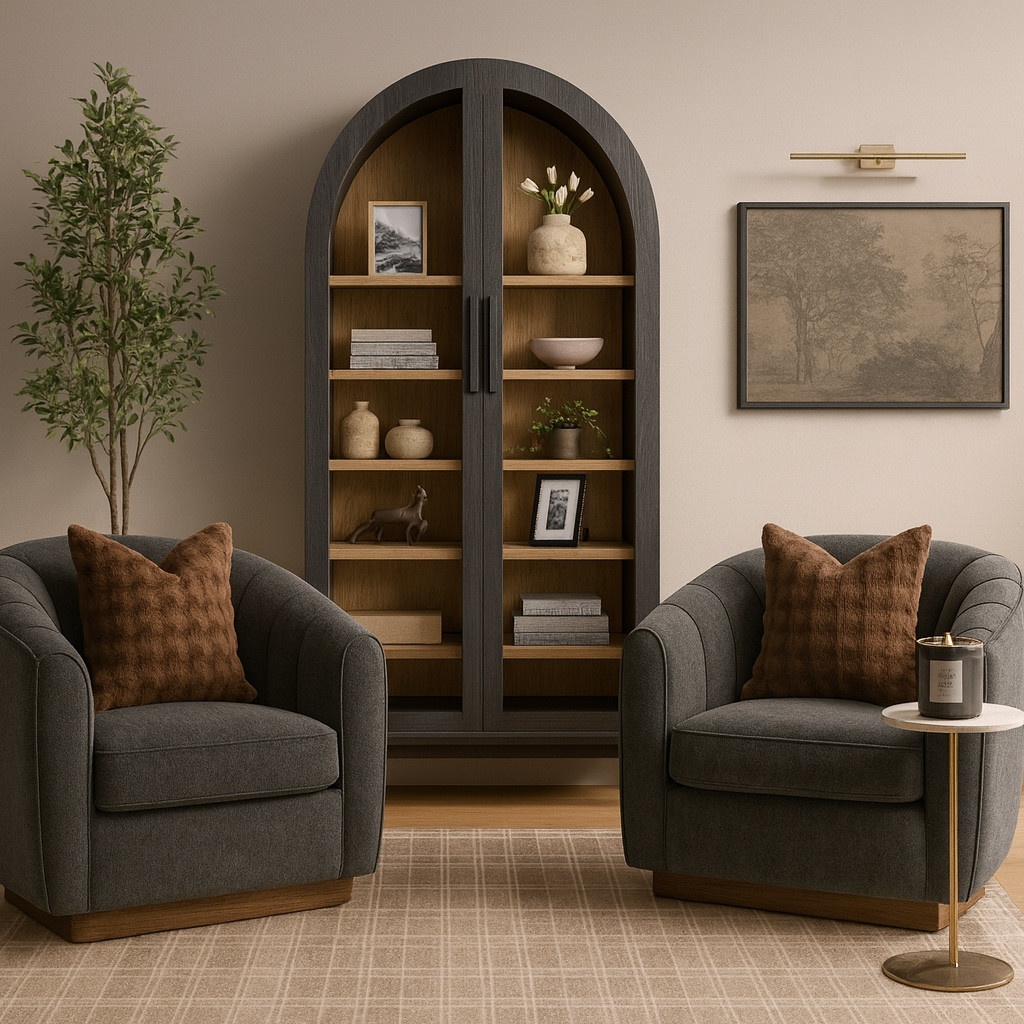 Love everything about this space & it’s all from Walmart! If you have a wall in your living room you’re not quite sure what to do with.. or maybe an office, sitting room, or even master bedroom, this is a great space filler. The cabinet is on sale for $238! And comes in other colors. 

#LTKHoliday #LTKCyberWeek #LTKHome