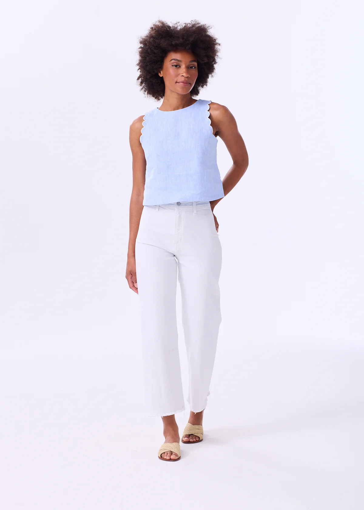 The Scallop Linen Tank | Alice Walk