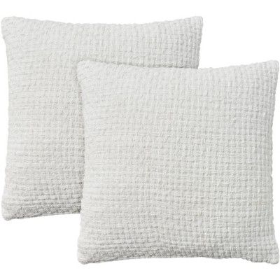 Mina Victory Lifestyle Woven Chenille 18" x 18" Set of 2 Indoor Throw Pillow | Target