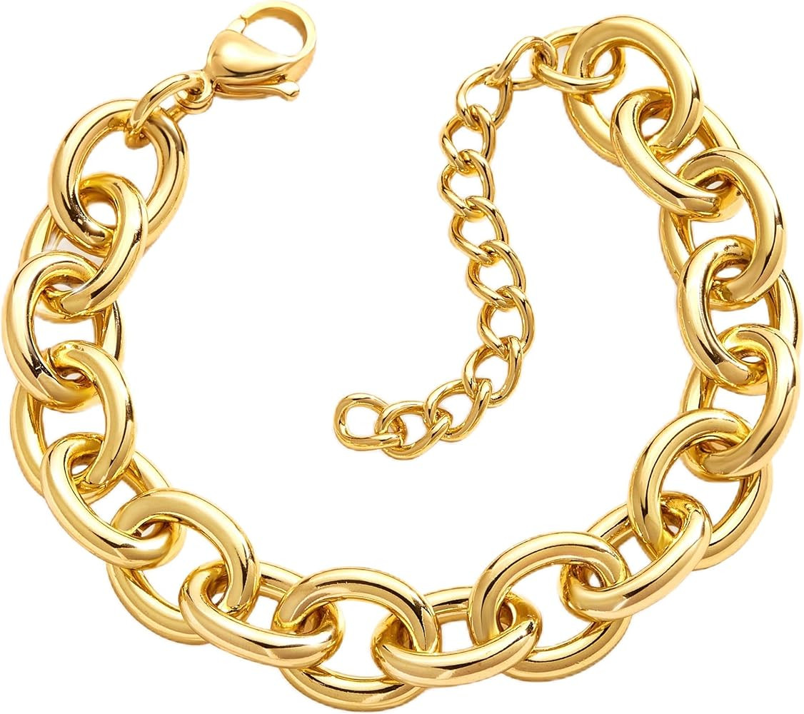 Easter Basket Stuffers Gold Jesus Cross Bracelets for Women Trendy, 14K Dainty Gold Plated Starfi... | Amazon (US)