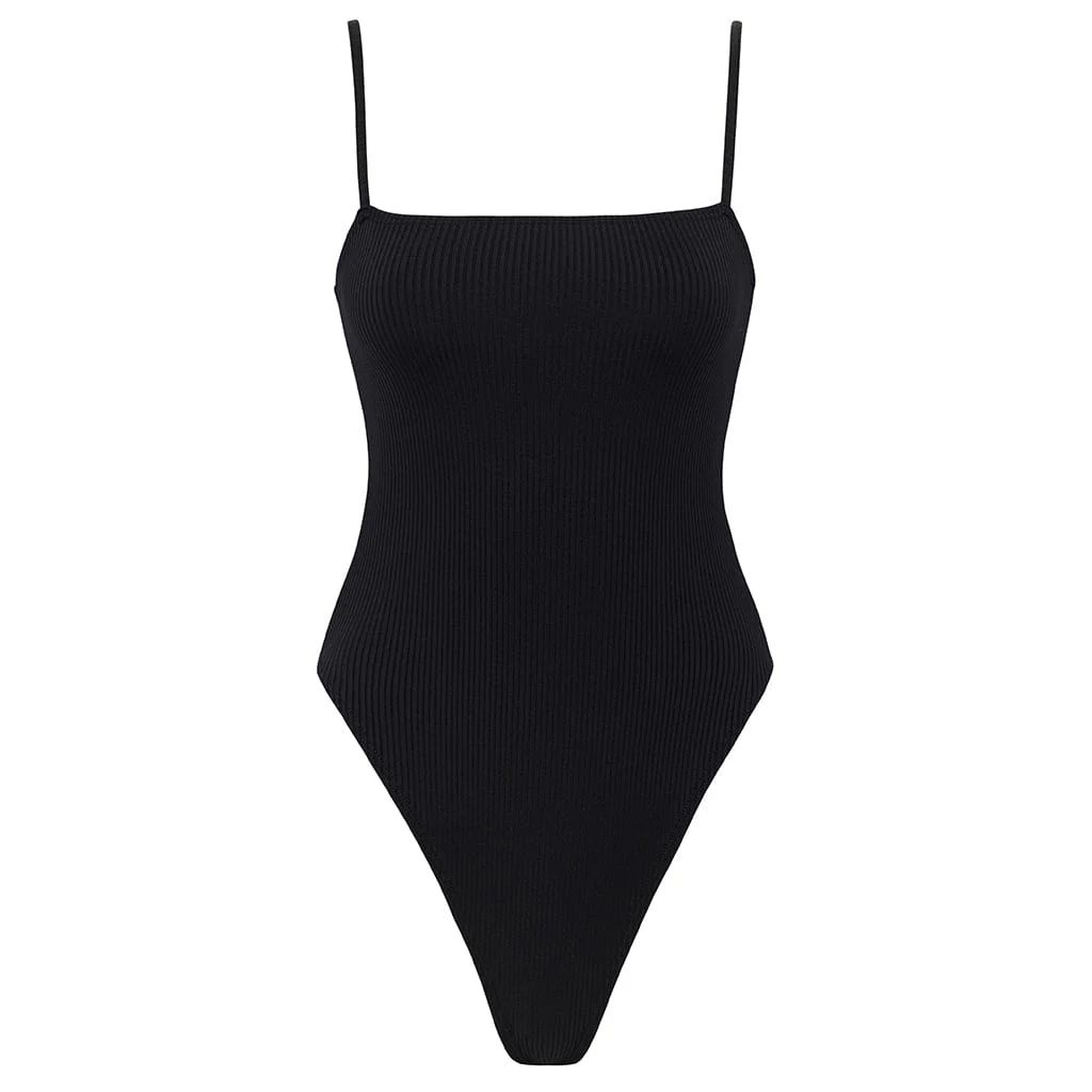 Black Rib Jacelyn One-Piece | Montce