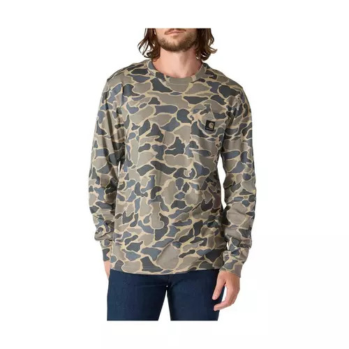 Men's Carhartt Relaxed Fit Heavyweight Pocket Camo Logo Graphic Long Sleeve T-Shirt | Scheels Sports