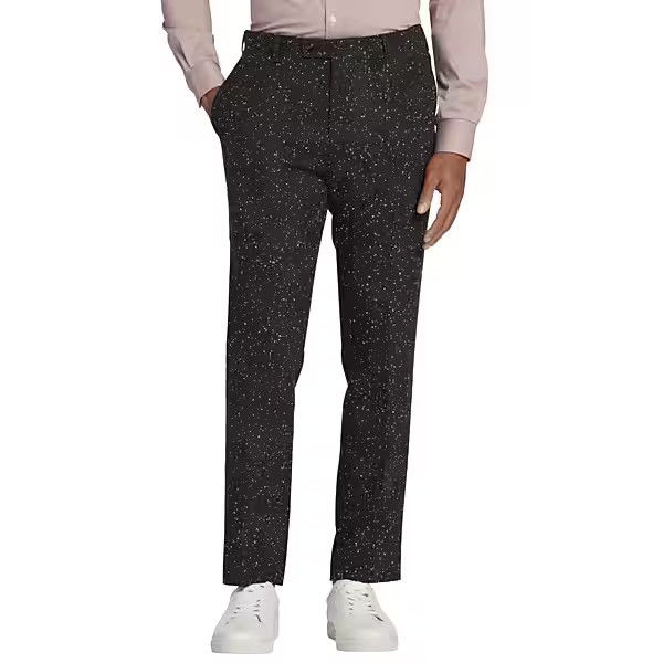 Paisley & Gray Men's Slim Fit Donegal Suit Pants Chocolate Donegal - Size: 31W x 32L | The Men's Wearhouse
