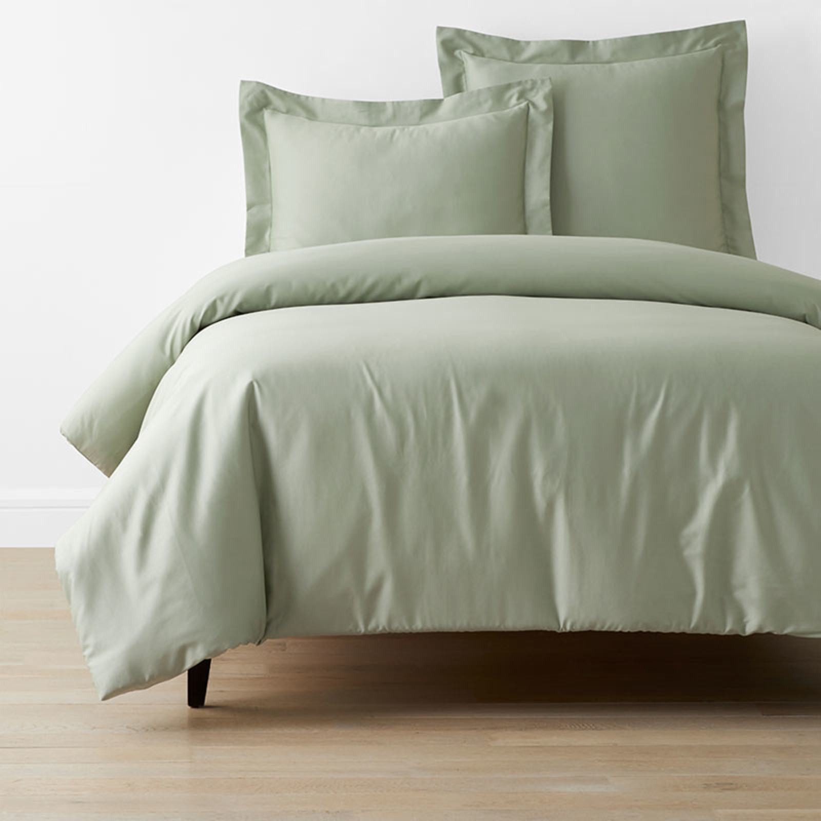 Classic Smooth Sateen Solid Duvet Cover - Light Sage, Twin/Twin XL | The Company Store