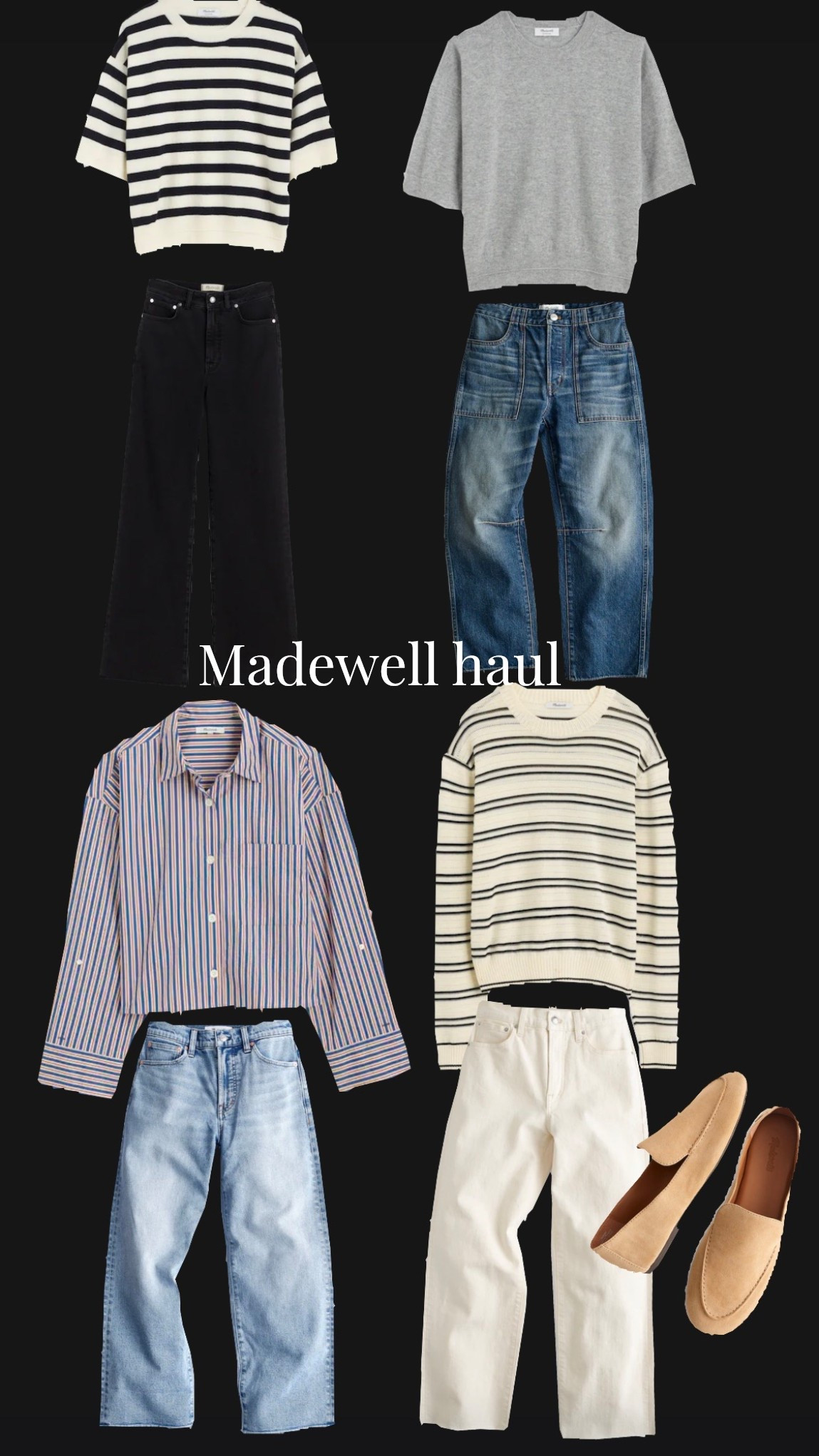 Madewell capsule refresh 🤍
These are the kind of basics you reach for over and over — easy to mix, easy to style, and the shoes are unbelievably comfortable.

Tip: I sized down half a size in the shoes.

#LTKootd #LTKOver40