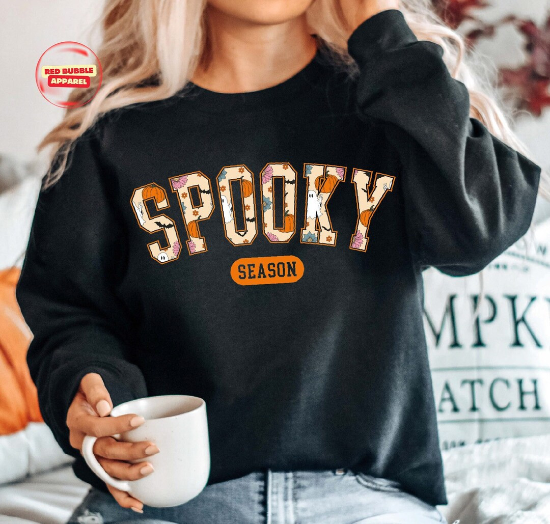 Cute Spooky Season Sweatshirt,halloween Sweatshirt, Womens Halloween Sweatshirt, Cute Fall Sweate... | Etsy (US)
