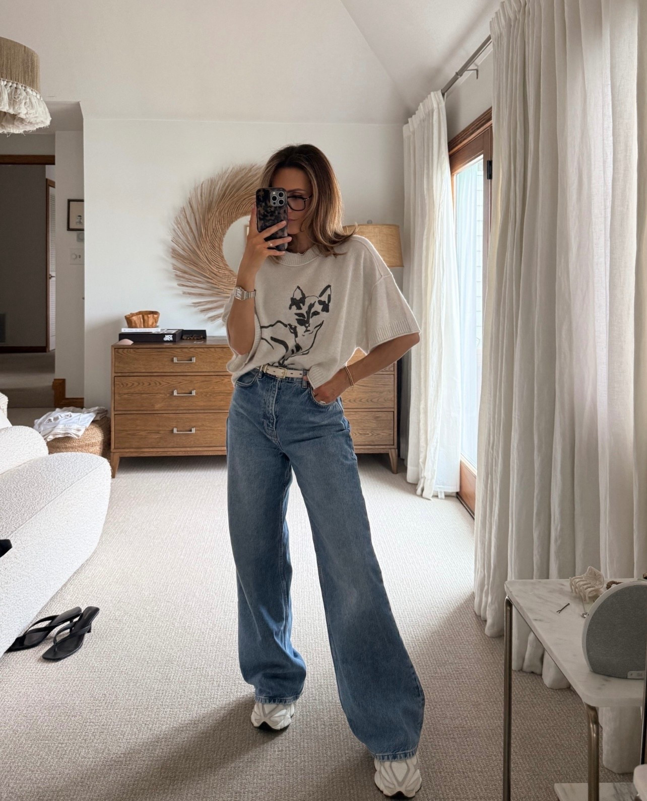 Our most-loved jeans styled for an everyday spring outfit. My sweater is sold out, but other colors are available! 🤍

#LTKootd #LTKOver40 #LTKSeasonal