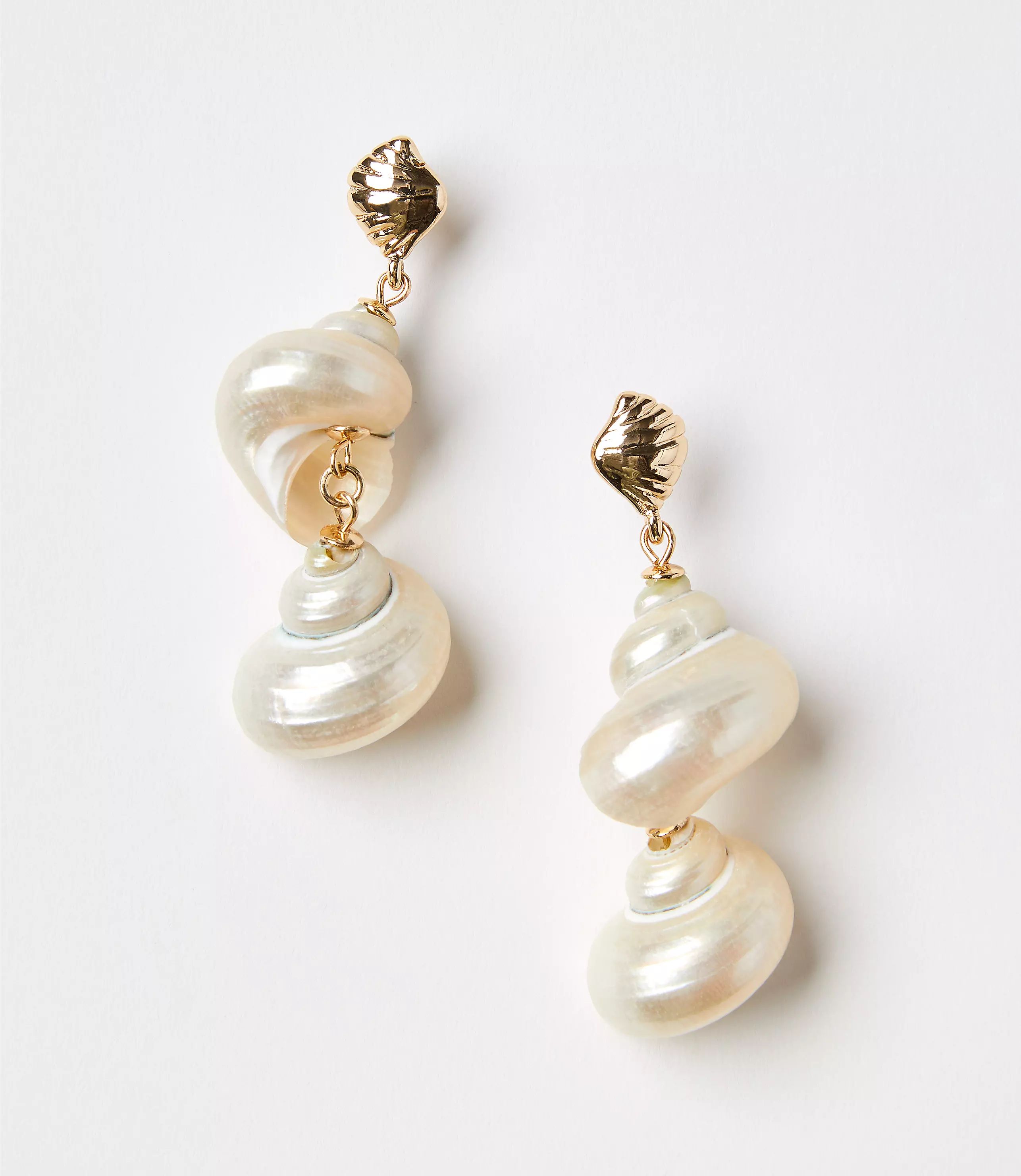 Mother Of Pearl Shell Drop Earrings | LOFT