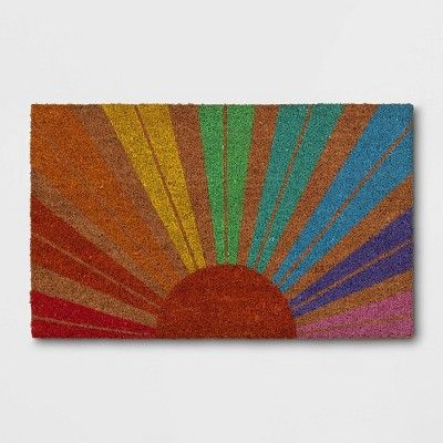 1'6"x2'6" Rainbow Sunshine Doormat - Sun Squad™ | Target
