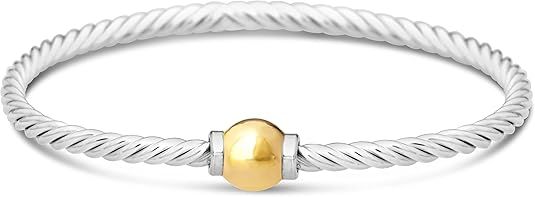 Michael's Jewelers-Provincetown Beach Ball Twist Bracelet from Cape Cod Two-Tone 14k Solid Ball G... | Amazon (US)