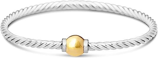 Michael's Jewelers-Provincetown Beach Ball Twist Bracelet from Cape Cod Two-Tone 14k Solid Ball G... | Amazon (US)